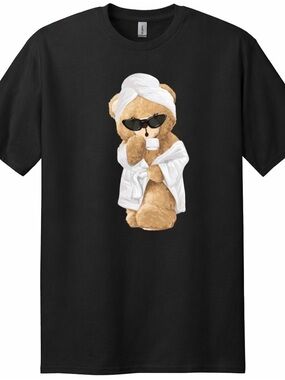 Cute Spa Teddy Bear Graphic Tee | Self Care Aesthetic Shirt | Trendy Cozy